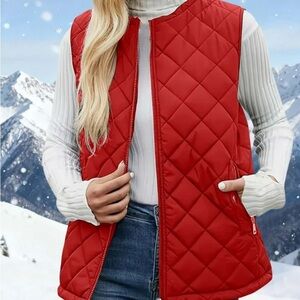Ralph Lauren Red Quilted Women's Vest - NEW  (make an offer)